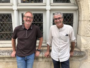 Thierry Charron, salarié de la MAIF, et Thierry Ferreira, Délégué général de la Fondation Poitiers Université